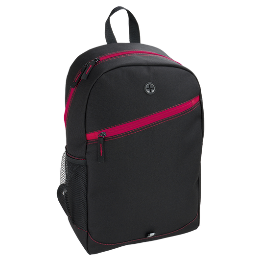 Backpack With Contrast Colour Diagonal Zip