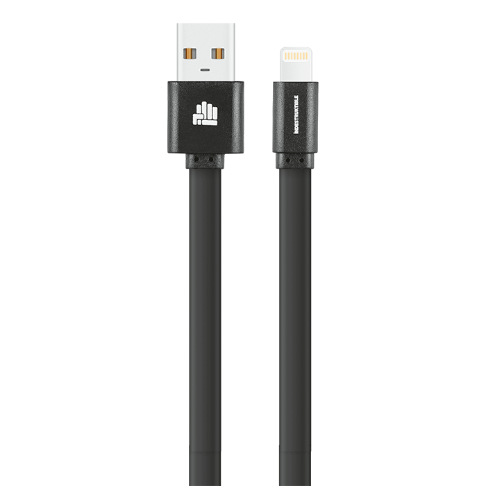 IND 1.2m Flat Lightning Charger Cable